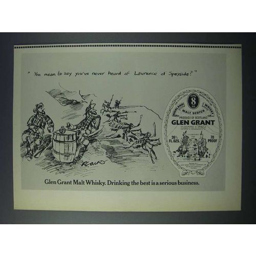 1977 Glen Grant Scotch Ad - Drinking Best is Serious