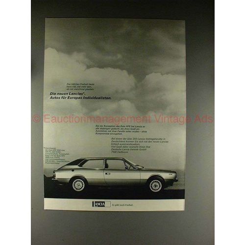 1977 Lancia Beta HPE Car German Ad - Individualisten!!