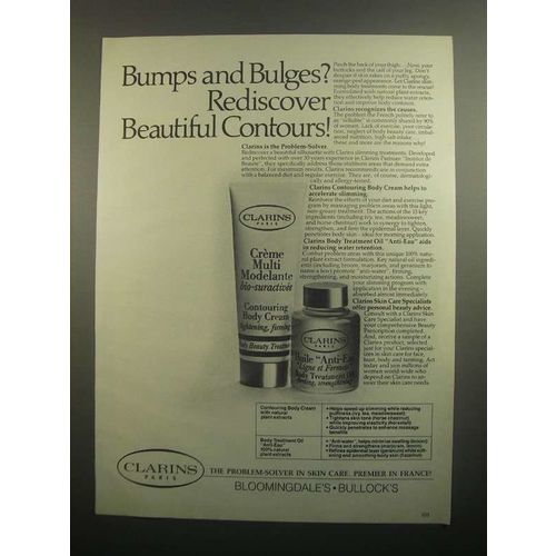 1984 Clarins Crme Multi Modelante & Huile Anti-Eau Ad