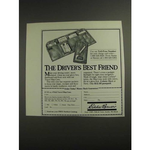 1984 Eddie Bauer Travel Map Case Ad - Best Friend