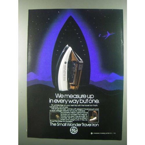 1984 General Electric Small Wonder Travel Iron Ad