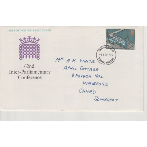 GB 1975 Inter Parlianentary Conference GPO FDC Taunton Somerset pm see others