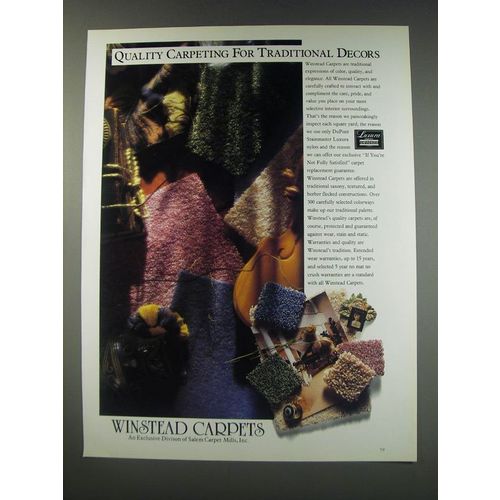 1991 Winstead Carpets Ad - Quality carpeting for traditional decors