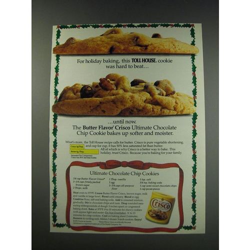 1991 Butter Flavor Crisco Ad - For Holiday Baking