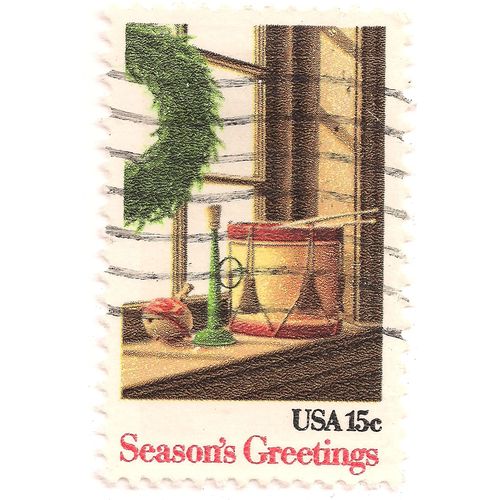 USA, CHRISTMAS, Wreath, red 1980, 15c