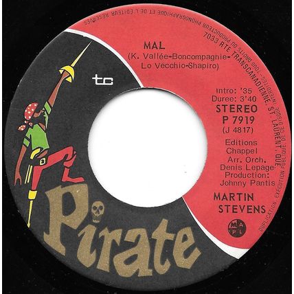 Martin Stevens - Pirate # P 7919 - 7 pouces, 45 tours