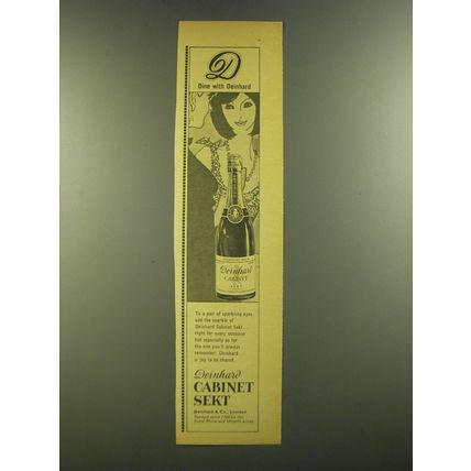 1964 Deinhard Cabinet Sekt Wine Ad - Dine with Deinhard