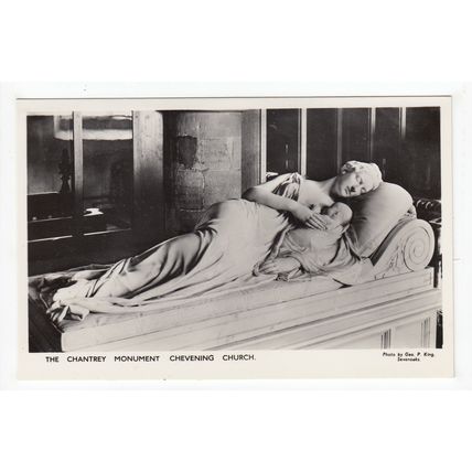 Chantrey Monument Chevening Church Postcard RP Kent
