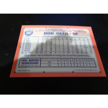 1991 Topps Traded Card # 030T Rob Deer Near Mint (7) Detroit Tigers