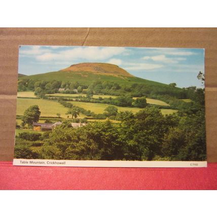 TABLE MOUNTAIN, CRICKHOWELL, .unused postcard by E T W Dennis