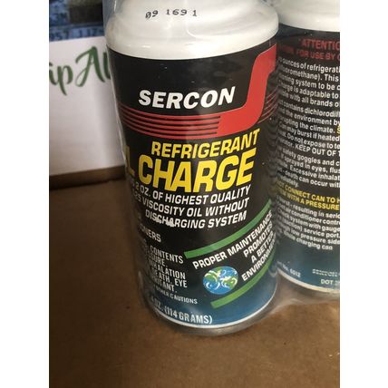 3 cans R12 refrigerant oil charge ( weight 6.0oz) each R-12 freon