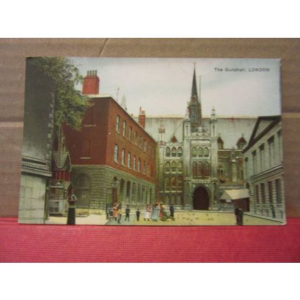 THE GUILDHALL, LONDON.. used antique postcard 1911 pm #