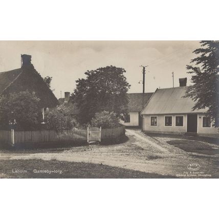 Laholm Sweden Antique WW2 Postcard