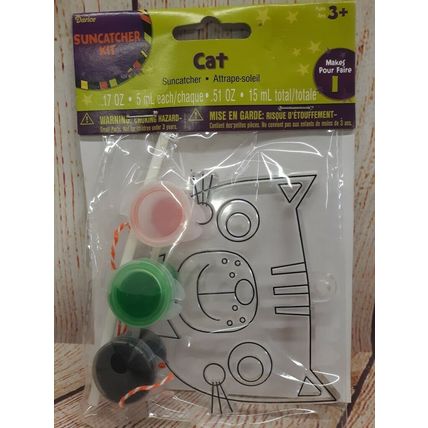 Cat Suncatcher Kit: 4.04 x 3.38 inches, 6 pieces