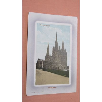 1912 fr Valentines Postcard .. Lichfield Cathedral, Staffordshire
