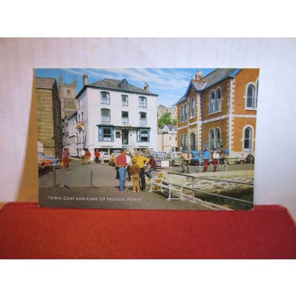 TOWN QUAY & KING OF PRUSSIA, FOWEY, CORNWALL unused postcard by J. Salmon Ltd. =