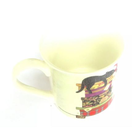Black Christmas Cat Mug fine China 8.5 CM - Festive Gift Tableware Ceramic