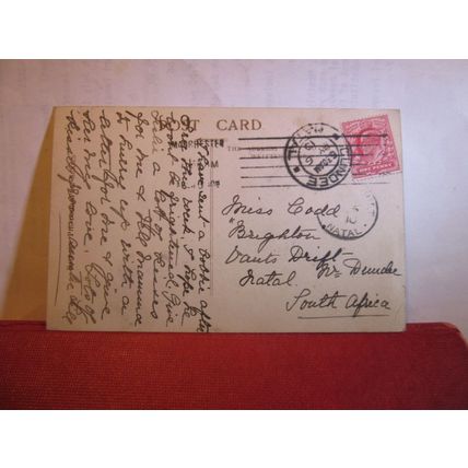 "IS THE PAIN JUSTHERE?" used antique postcard RP by Rotary 1910 pm =