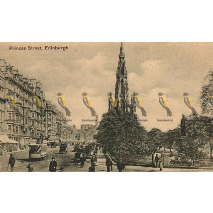 Princes Street, Edinburgh, Valentines Series Postcard