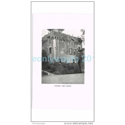 CAGNES, CASTLE, FRANCE, PHOTO BOOK ILLUSTRATION, 1921