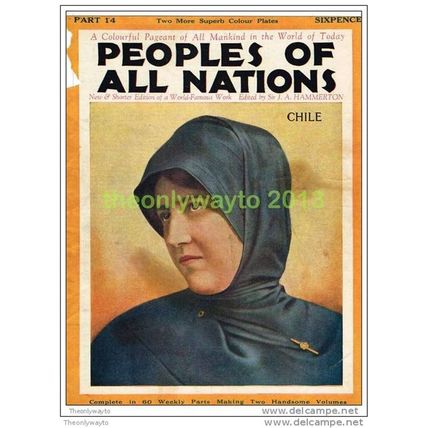YOUNG WOMAN FROM CHILE, BOOK ILLUSTRATION, c1930