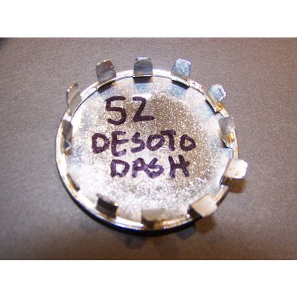 1952 DESOTO DASH METAL PLUG OEM 1 5/8" CHROME