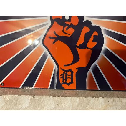 V For Victory Military Sports Sign Detroit Arsenal Of Democracy Aluminum New DL