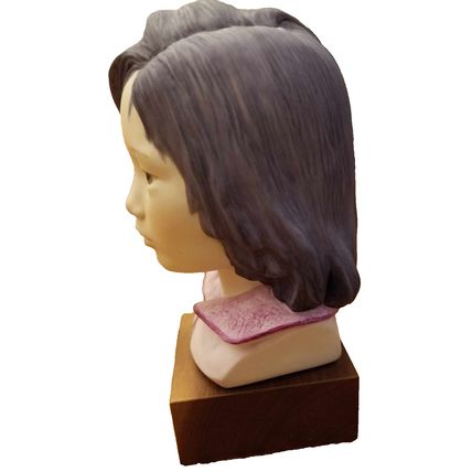 RARE Cybis Porcelain Figurine Head Bust Asian Girl Signed 9” by Dorothy Campbell