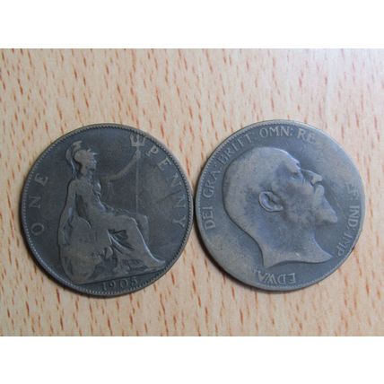 GB 1905 Edward VII Penny Coin