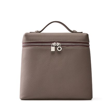 Genuine Leather Women Piana Backpack Grey