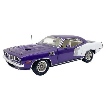 1/18 ( IB ) 1971 Plymouth Barracuda Violet Metallic and White Limited Edition
