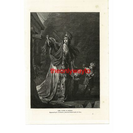Mrs Elizabeth Yates As Medea, Actress, Book Illustration (Print), 1887