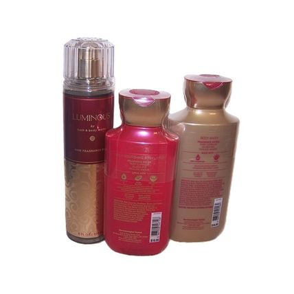 Bath & Body Works Luminous Wash, Lotion & Mist 3 Piece Set - Currant Iris Amber