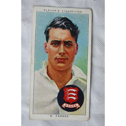 1938 Players Cricketers No. 8 K. Farnes, Cambridge, Essex & England