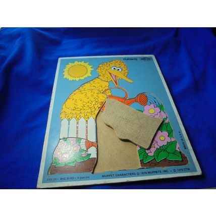 Cute 1979 Sesame Street BIG BIRD Wood Frame Tray Puzzle!! $7.00 obo!! This cute