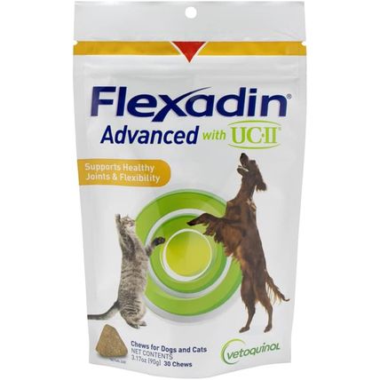 Vetoquinol Flexadin Advanced Dog Hip and Joint Supplement with Undenatured Colla