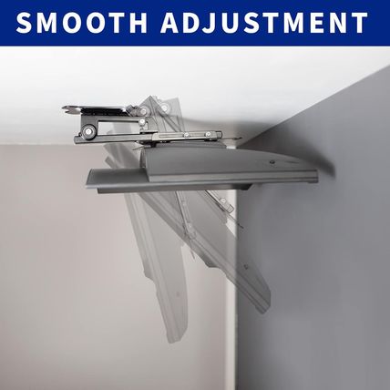 VIVO Black Manual Flip down Mount Folding Pitched Roof Ceiling Mounting for Flat