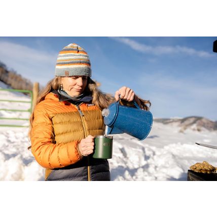 GSI Outdoors Percolator Coffee Pot | Enamelware Campfire Coffee Boiler Kettle fo