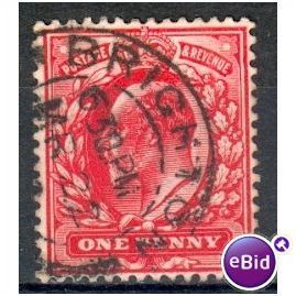 GB stamps 1902-10 KEV11 - 1d SG219 Brighton 1