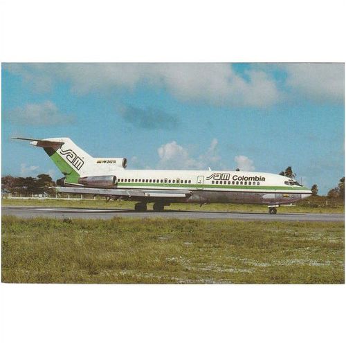 SAM Colombia Boeing B727 46 Aircraft Postcard (A21231)