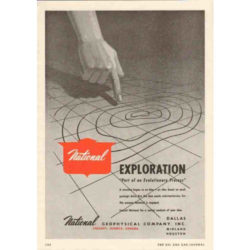 national geophysical company 1950 exploration oil gas vintage ad