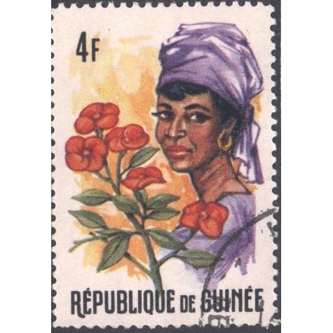 Guinea 1966 - SG548 - 4f multi - Guinee Flora & Female Headdresses - used