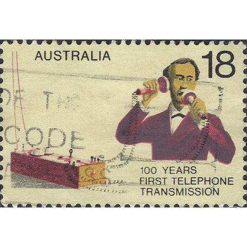 AUSTRALIA, Centenary of the Telephone, cream 1976, 18c