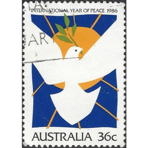 AUSTRALIA, International Year of Peace, blue 1986, 36c, #2