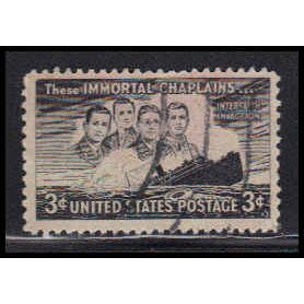 Used 956 3c Four Chaplains Fine W3852