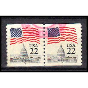 Used 2115a 22c U.S. Flag Very Fine CNP Left 8 PA0608