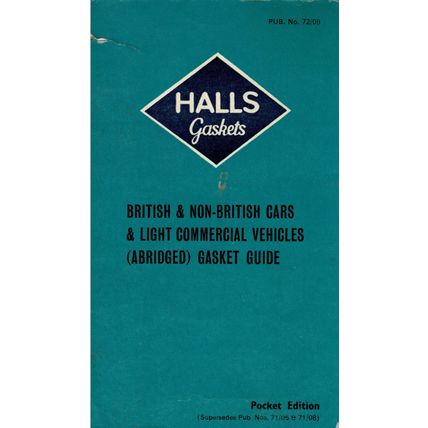Halls Gaskets Pocket Edition 1972 72 09 PDF