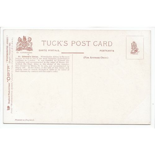 St Edwards Shrine Westminster Abbey London John Fulleylove Oilette Art Postcard