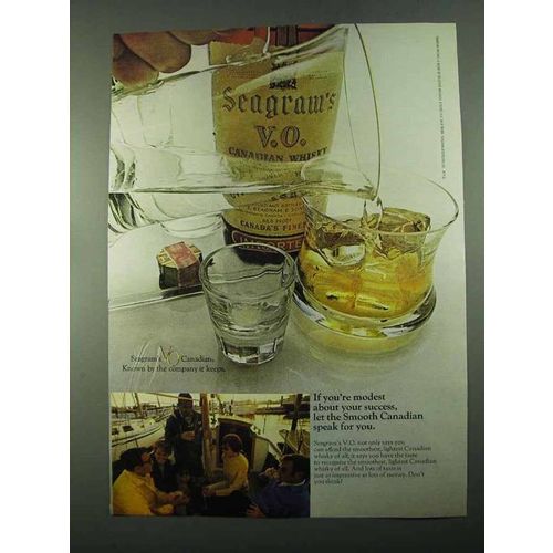 1969 Seagram's V.O. Canadian Whisky Ad - Modest