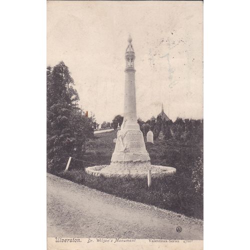 Ulverston Dr Wilson's Monument Cumberland Postcard (CU76068)